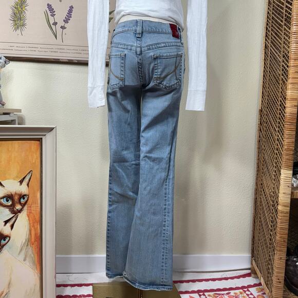 Y2k Distressed Flare Jeans Rockstar Girlfriend Trashy Coastal Cowgirl 25 27 x 31 - Picture 3 of 12